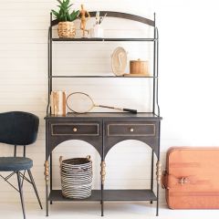 Arch Opening Display Shelf With Drawers