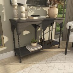 Arched 1 Shelf Matte Black Console Table