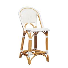 Arched Back Woven Bar Stool 48 Inch