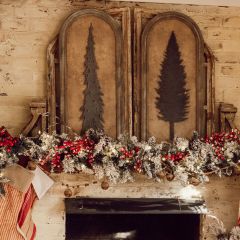 Arched Frame Evergreen Wall Decor