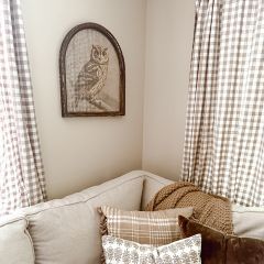 Arched Frame Great Horned Owl Wall Print