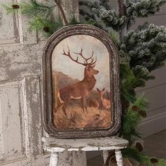 Arched Framed Deer Print