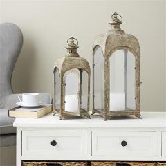 Arched Glass Lantern Set of 2
