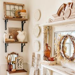 Arched Iron Shelf Bracket Set of 2