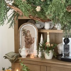 Arched Old World Santa Framed Print