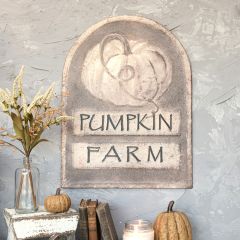 Arched Pumpkin Farm Metal Sign
