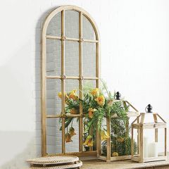 Arched Windowpane Wall Decor Panel