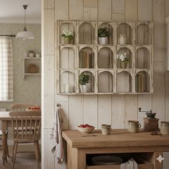 Arched Wood Cubbies Wall Decor