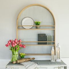 Arched Wood Wall Shelf