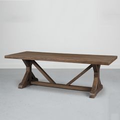 Architectural Truss Wood Dining Table