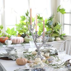 Arthur Court 3 Light Metal Antler Candle Holder