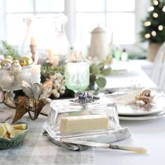 Arthur Court Butter Dish With Acorn