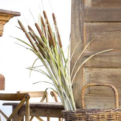 Artificial Cattail Grass Set of 12