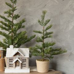 Artificial Pine Tree With Braided Pot