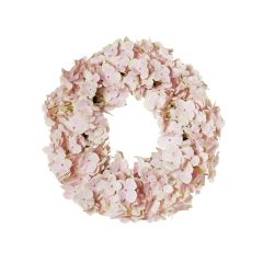 Artificial Pink Hydrangea Wreath 20 Inch