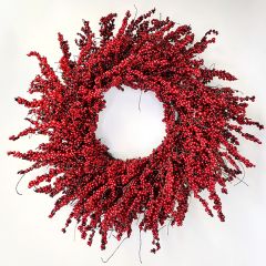 Artificial Red Berry Twig Wreath