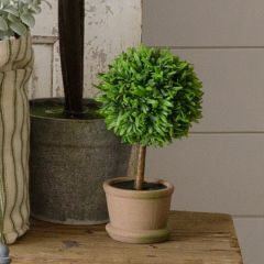 Artificial Topiary In Terra Cotta Pot 9 Inch