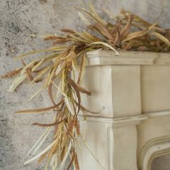 Artificial Wheat Heather Garland
