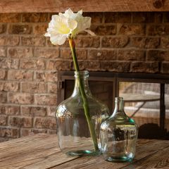 Artificial White Amaryllis Stem 29 Inch Set of 3