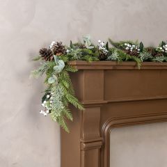 Artificial Whitewashed Hemlock And Pine Garland