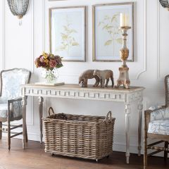 Artisan Finished Pine Wood Console Table