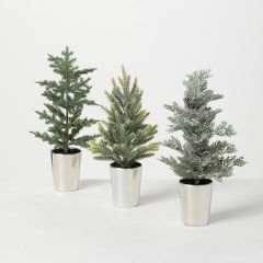 Assorted Faux Pine In Decorative Pot Set of 3