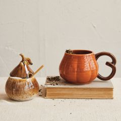 Autumn Accents Stoneware Pumpkin Mug
