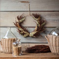 Autumn Charms Dried Bamboo Leaves Wreath