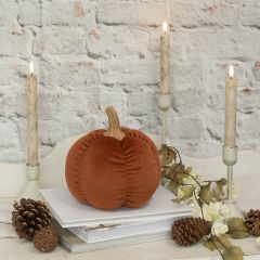 Autumn Classics Orange Fabric Pumpkin