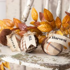 Autumn Fall Harvest Fabric Acorns Set of 3