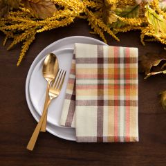 Autumn Harvest Plaid Napkins Set of 8