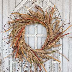Autumn Hues Foxtail Wreath 22 Inch