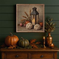 Autumn Lantern Framed Wall Art