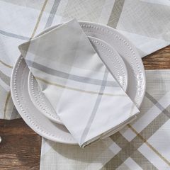 Autumn Neutrals Plaid Dinner Napkin