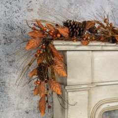 Autumn Orange Pine Garland