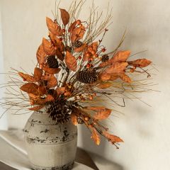 Autumn Orange Pine Spray Set of 4