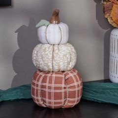 Autumn Patterns Fabric Pumpkin Stack
