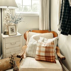 Autumn Plaid Square Accent Pillow