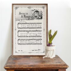 Away In A Manger Sheet Music Framed Wall Decor
