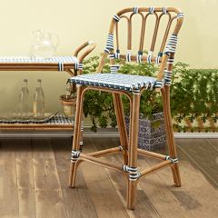 Bright Rattan Barstool