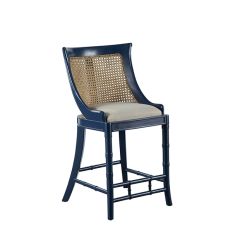 Blue Modern Spoonback Counter Stool