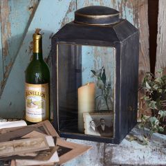 Antiqued Lidded Glass Canister