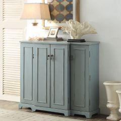 Weathered 4 Door Console Cabinet