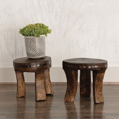Three Leg Found Wood Stool
