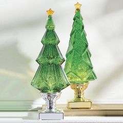 Lighted Glitter Tree Geometric