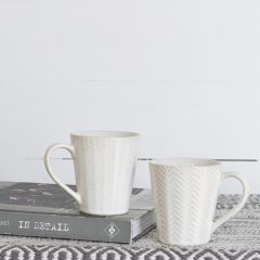 Simple Chevron Mugs Set of 2