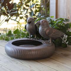 Aged Copper Bird Water Fountain