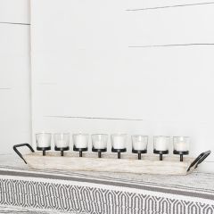 8 Votive Candle Centerpiece Tray