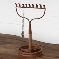 Old Metal Rake Display Rack
