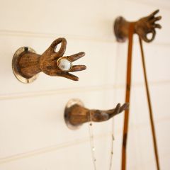 Antique Brass Hand Wall Hook